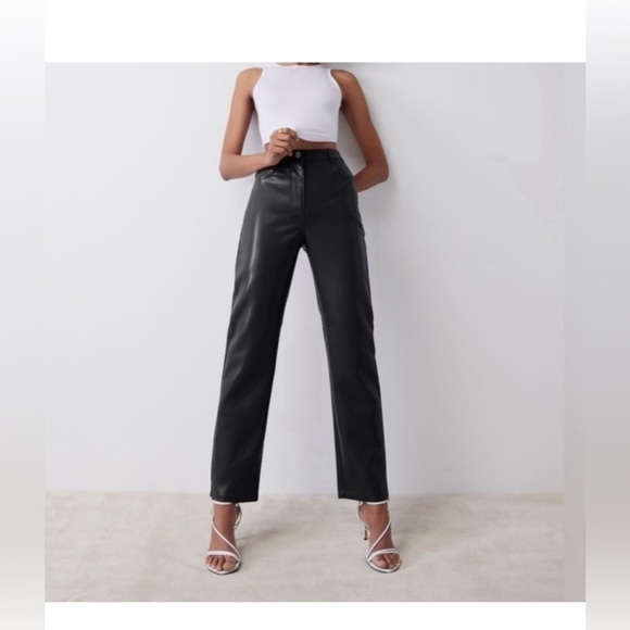 Wilfred Pants - Wilfred Vegan Leather High Waisted Pants Size 16 Grunge Punk Classic